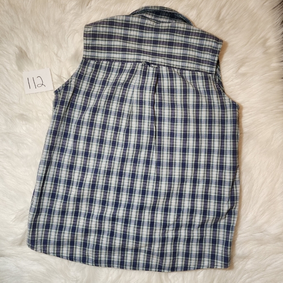 VINTAGE Plaid Bushwacker Sleeveless Button Up Shirt - Picture 10 of 10